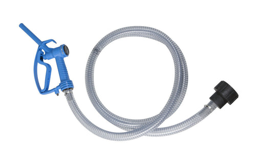 AdBlue Gravity Feed Kit for IBC AD953 4M Metre PVC Hose with Manual Nozzle S60 x 6 Swivel IBC Connector - All Oils