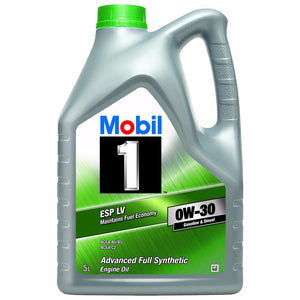 Mobil 1 ESP LV 0W-30 Advanced Full Synthetic BMW LL-12 FE MB-Approval 229.61 VOLVO 95200377 Engine Oil - 4 x 5 Litre (20L)