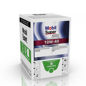 Mobil Super 2000 X1 10W-40 Semi Synthetic API SL/CF VW 501 505 MB-Approval 229.1 Engine Oil -Bag In Box 20 Litre (20L)