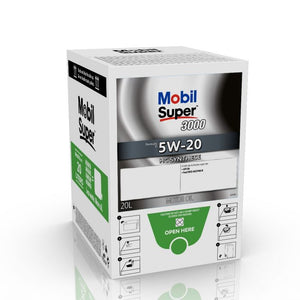 Mobil Super 3000 Formula F 5W-20 API SN Synthetic Ford WSS-M2C948-B Engine Oil Bag In Box 20 Litre (20L)