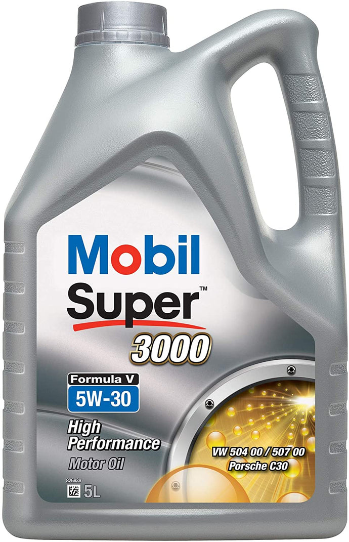 Mobil Super 3000 Formula V 5W-30 API SN ACEA C3 Synthetic VW 507 504 MB-Approval 229.51 229.31 BMW LL-04 Porsche C30 Engine Oil - 4 x 5 Litre (20L)