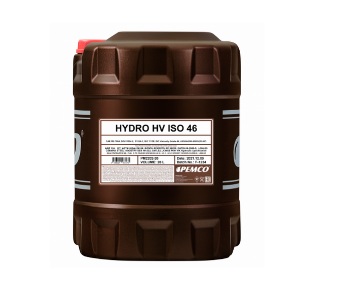 PEMCO HV ISO 46 Paraffin Hydraulic Fluid DIN 51524-3, ISO 11158, MS 1004 20L