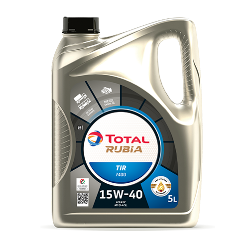 Total Rubia TIR 7400 SHPD Mineral On Road Diesel Engine Oil 15w40 ACEA E7 API CI-4 SCANIA