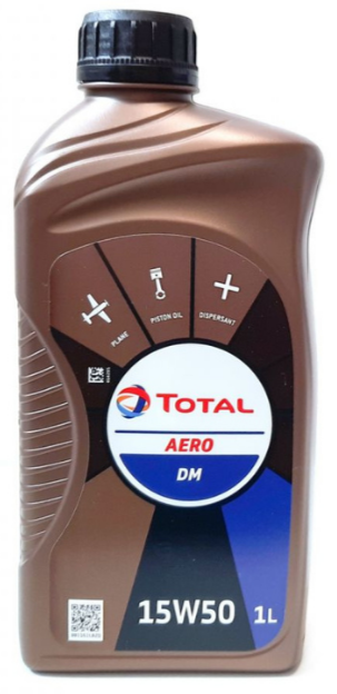 Total AERO DM 15W-50 C1 Piston Aviation Aircraft Engine Oil SAE J-1899 - 12 x 1 Litre (12L)