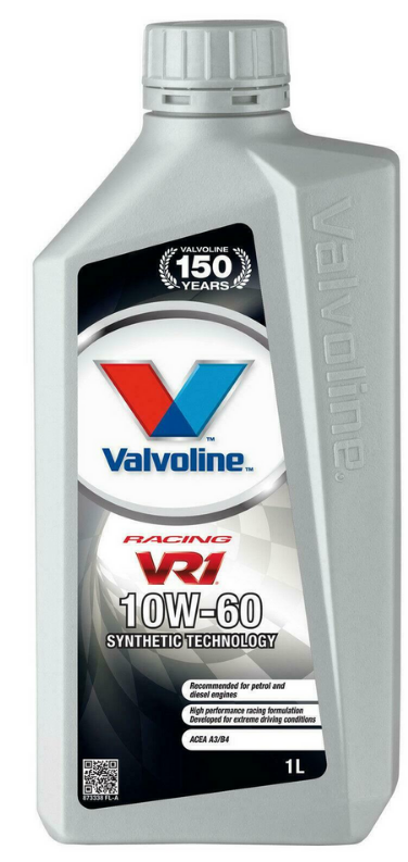 Valvoline VR1 Racing 10W-60 Premium Synthetic ACEA A3/B4 API SL - 6 x 1 Litre (6L)