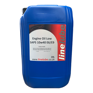 Linelube Fully Synthetic Low SAPS 10W-40 Diesel Engine Oil E6/E9 Euro 4 5 6 - 20 Litres