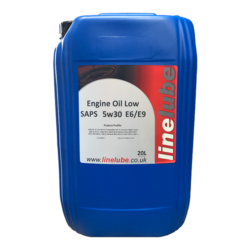Linelube Fully Synthetic Low SAPS 5W-30 Diesel Engine Oil E6/E9 Euro 4 5 6 - 20 Litres
