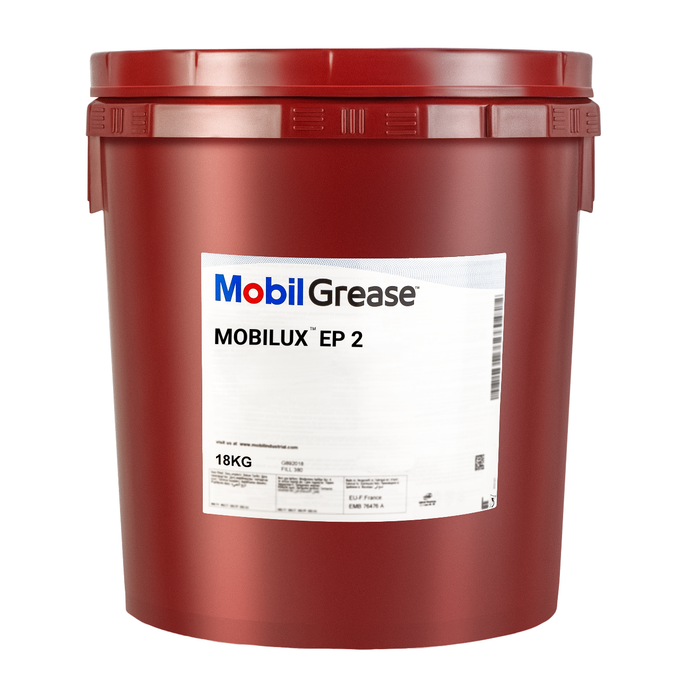 Mobil Mobilux EP2 NLGI 2 Universal Industrial Lithium Grease DIN 51825 - 18KG