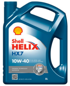 Car Engine Oil Shell Helix HX7 SAE 10W-40 Part Semi Synthetic A3B4 - 5 Litres