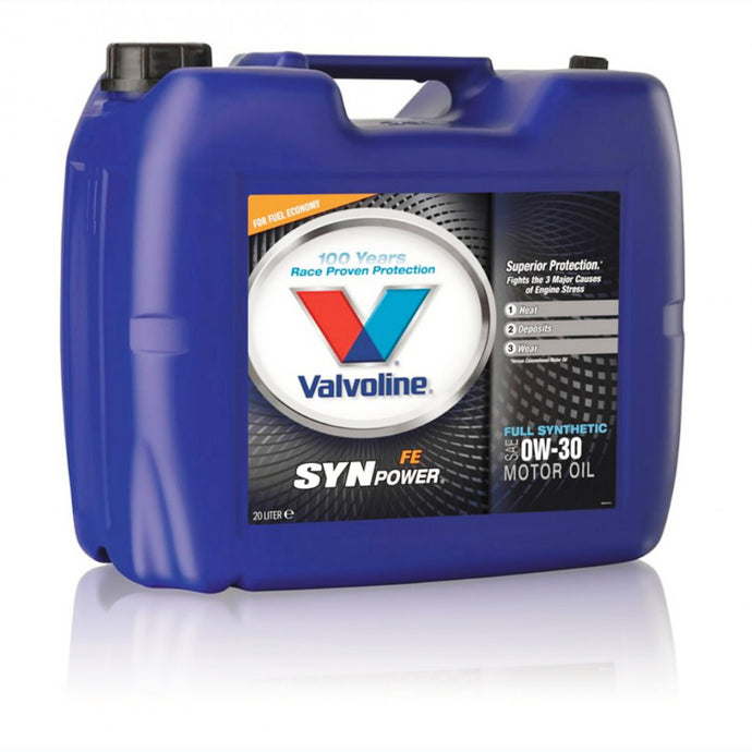 Valvoline SynPower FE 0W-30 Synthetic Engine Oil BMW LL-12 Approved - 20 Litres